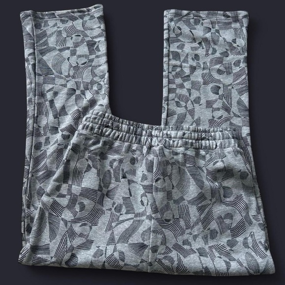 Anthropologie Daily Practice Pants | XS | Heather Gray Black Design | Wide Leg - Picture 4 of 8